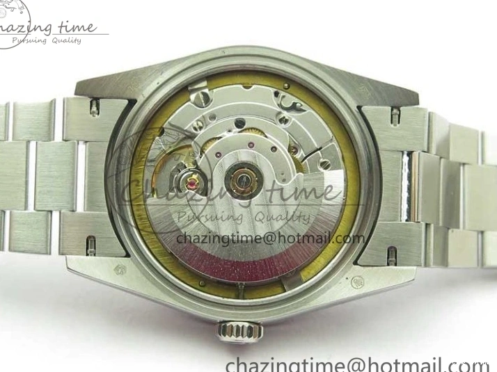 0517 SmoothTexture Day-Date 36mm 128239 SS Crystal BP Best Edition Black MOP Crystal Marker Dial on SS President Bracelet A 2681